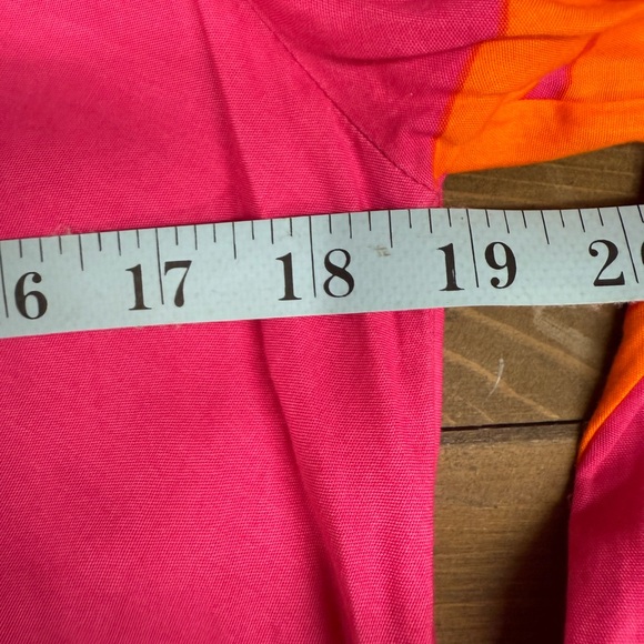 Escapada Susan 3/4 Sleeve Nantucket Pink Orange Rayon Top Size Medium - Picture 8 of 9